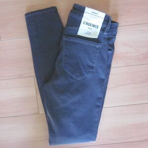 L'Agence Paris Womens Margot High Rise Skinny Style Jeans Size 24 Charcoal Wash